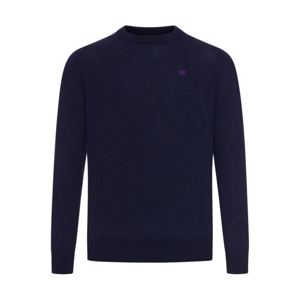 Celine Men Fine Wool Sweater With Triomphe Embroidery